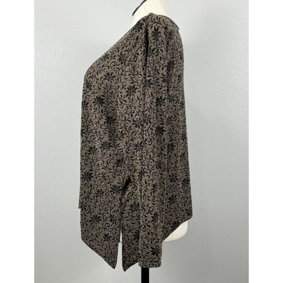 Rabbit Designs Floral 2-Piece Dress Set Size 20W VTG USA Sleeveless Long Sleeve - Picture 15 of 16